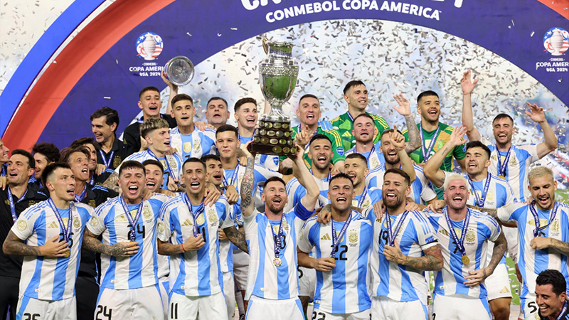 Argentina venció a Colombia en el alargue y se coronó campeón de la Copa América